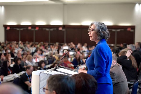 HEU secretary-business manager, Jennifer Whiteside's inaugural speech to convention delegates