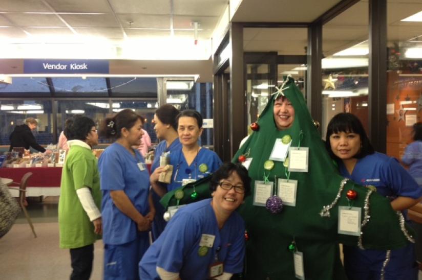 Burnaby Hospital gets a visit from LWC "live" tree