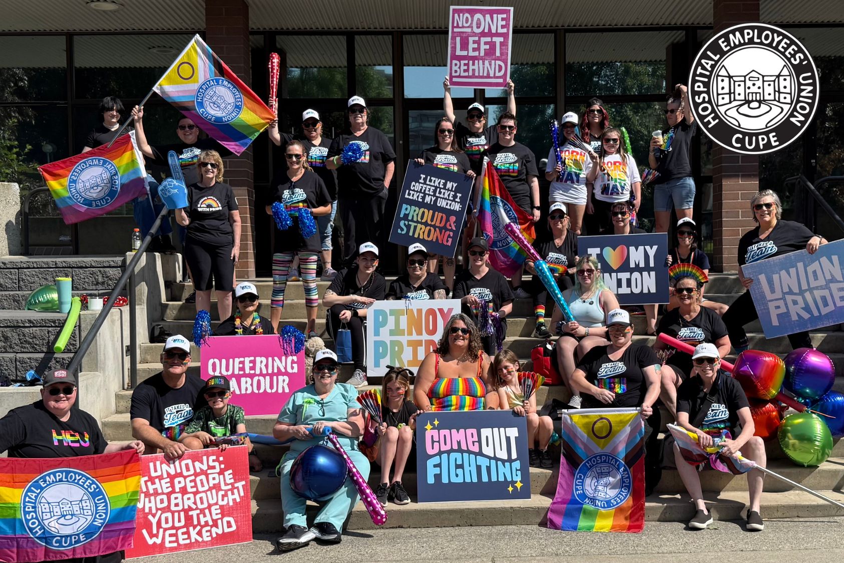 HEU members at a Pride event