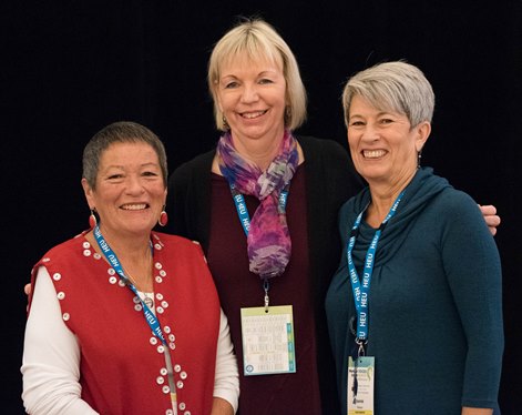 Award recipients Joanne Foote, Lynne Taylor and Bonnie Pearson