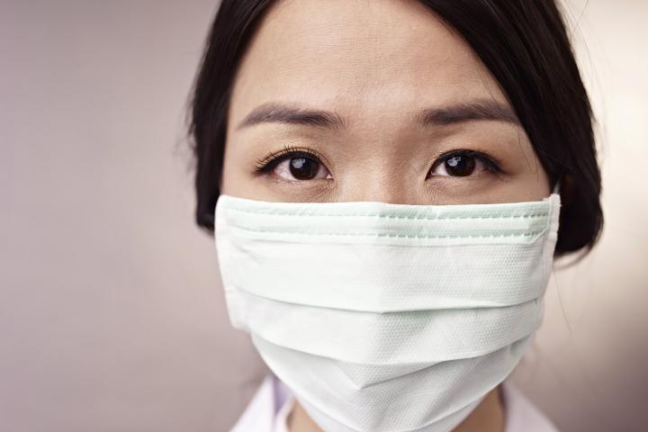 Healthcare worker wearing mask