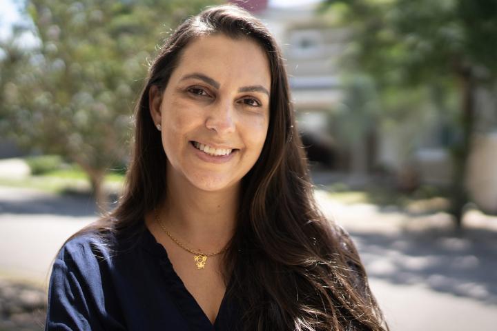 Health care worker smiling