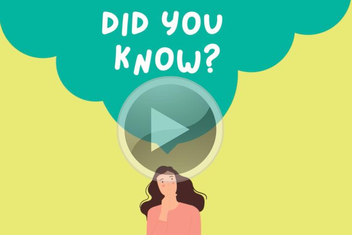 Animated figure with thought bubble that says "Did you know?"