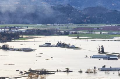 Flood fields in Abbotsford BC