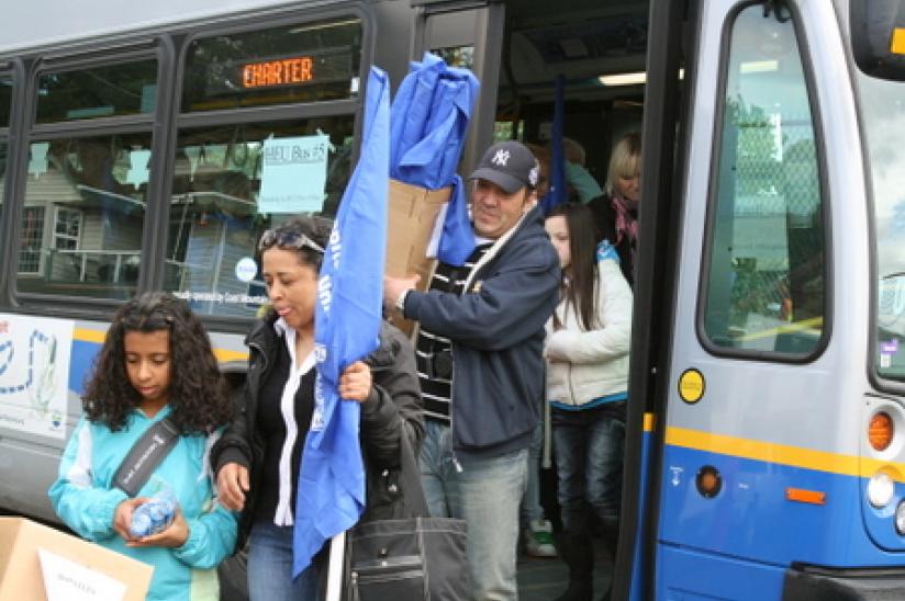  rally HEU #wiunion #weareone #xborder rally wisconsin trade union Peace Arch