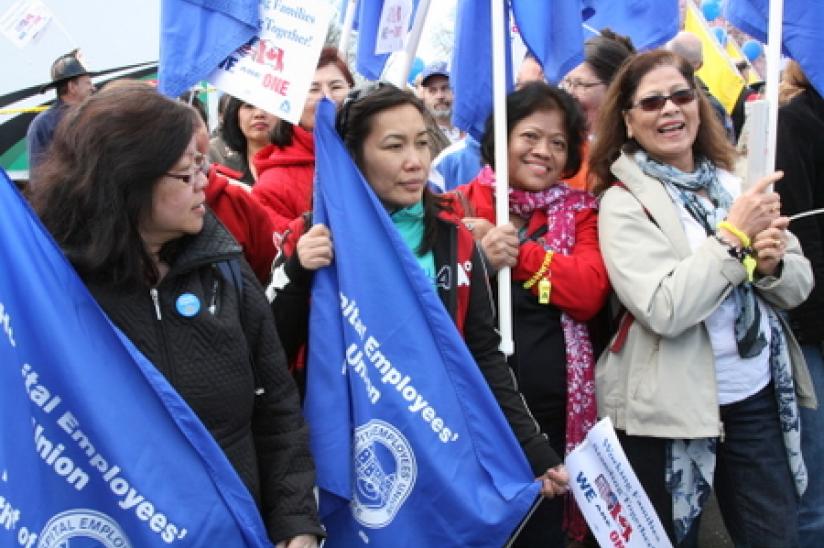 rally HEU #wiunion #weareone #xborder rally wisconsin trade union Peace Arch