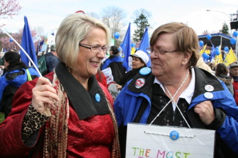 rally HEU #wiunion #weareone #xborder rally wisconsin trade union Peace Arch