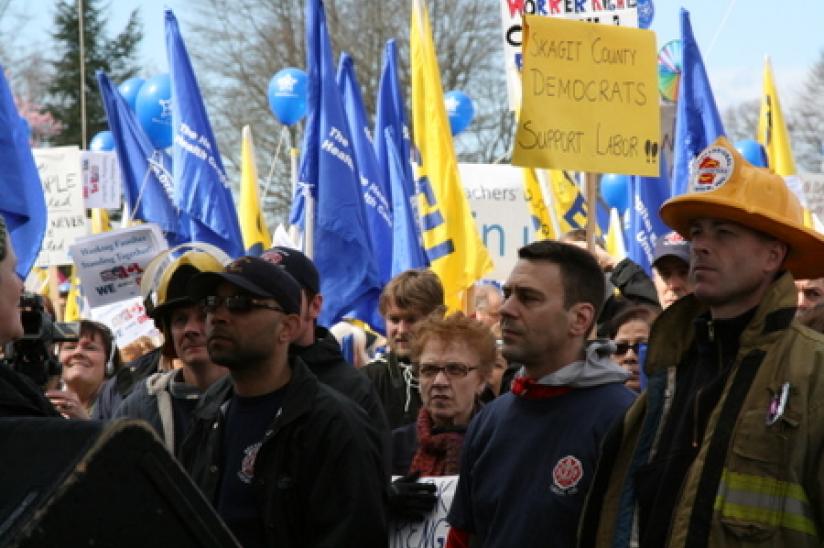 rally HEU #wiunion #weareone #xborder rally wisconsin trade union Peace Arch