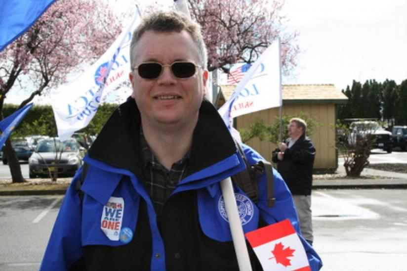 rally HEU #wiunion #weareone #xborder rally wisconsin trade union Peace Arch