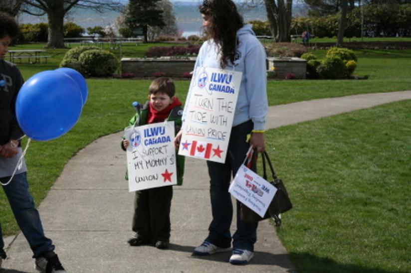 rally HEU #wiunion #weareone #xborder rally wisconsin trade union Peace Arch