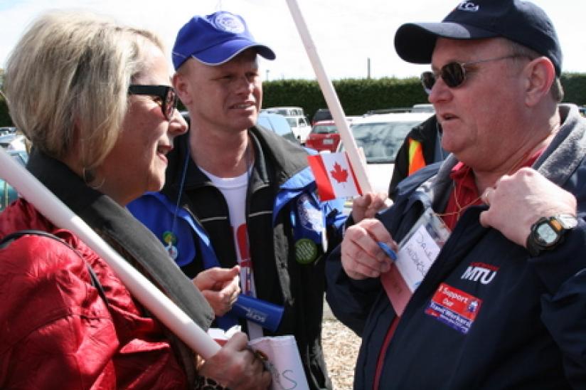 rally HEU #wiunion #weareone #xborder rally wisconsin trade union Peace Arch