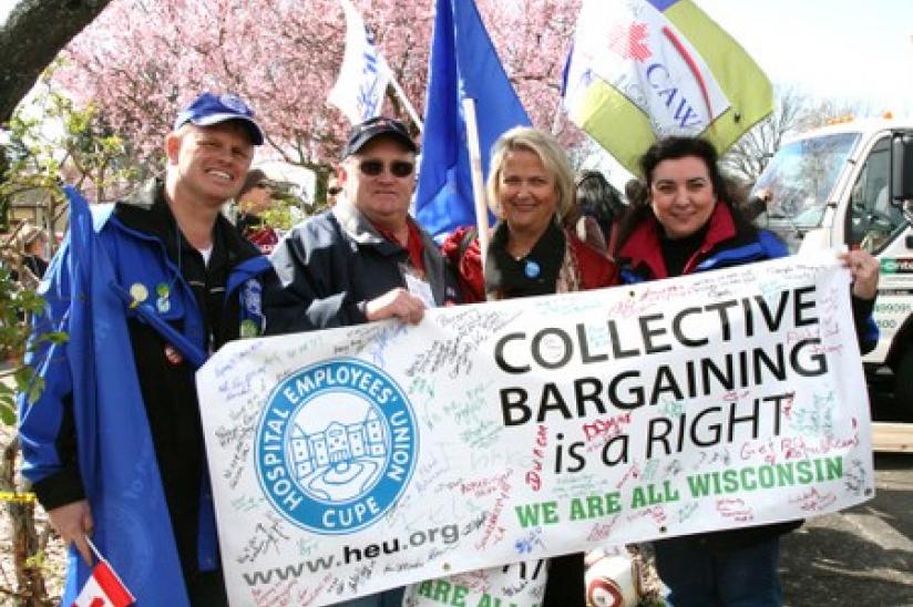 rally HEU #wiunion #weareone #xborder rally wisconsin trade union Peace Arch