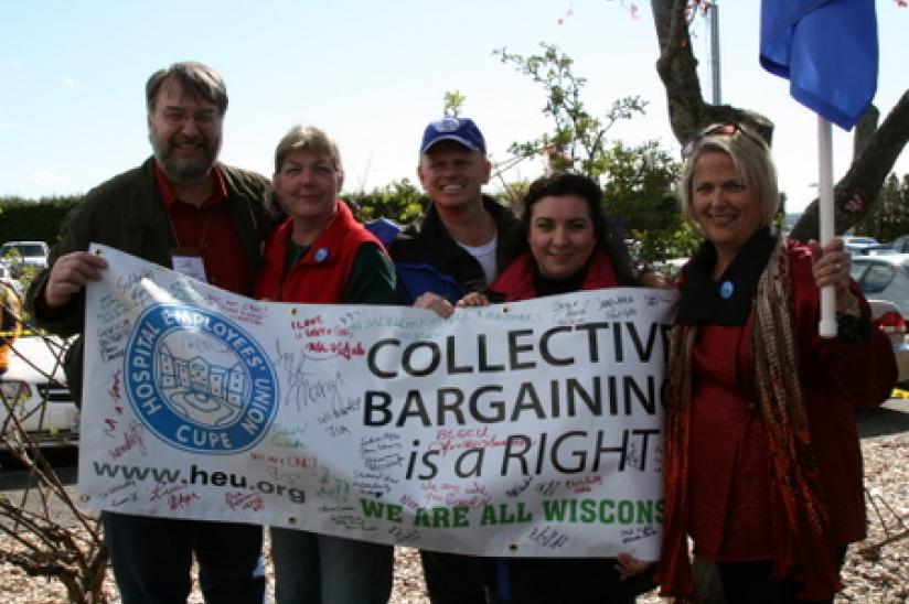 rally HEU #wiunion #weareone #xborder rally wisconsin trade union Peace Arch
