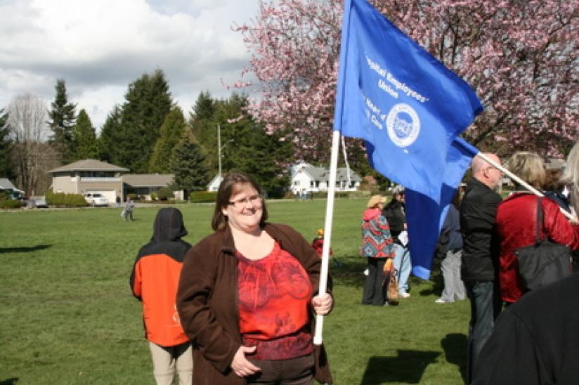 rally HEU #wiunion #weareone #xborder rally wisconsin trade union Peace Arch