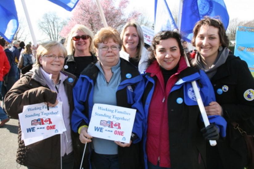 rally HEU #wiunion #weareone #xborder rally wisconsin trade union Peace Arch