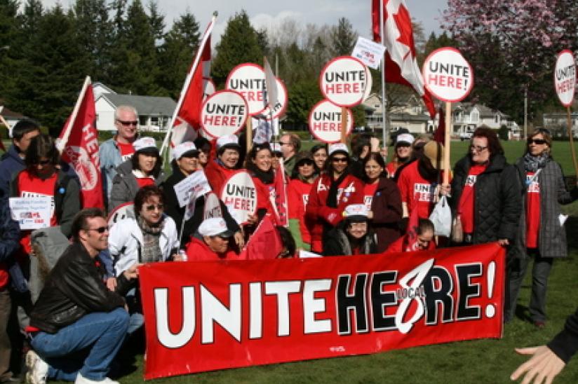 rally HEU #wiunion #weareone #xborder rally wisconsin trade union Peace Arch